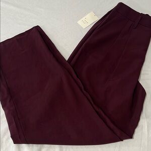 a new day | Deep Burgundy Plum Dress Pants, 4